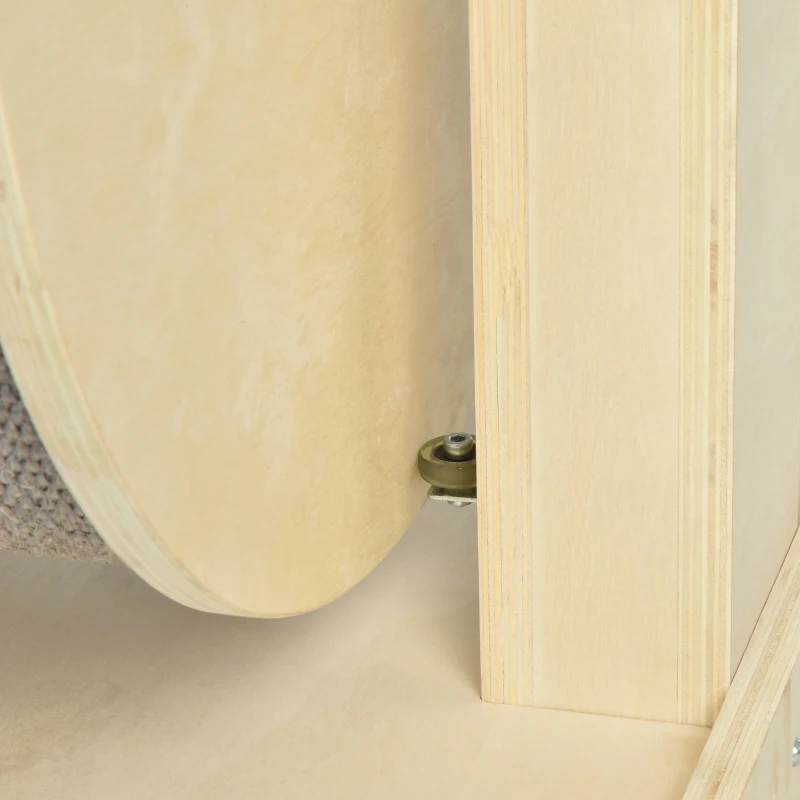 PawHut krabpaal kattenboom loopwiel voor katten met tapijt klimrek sisaltouw