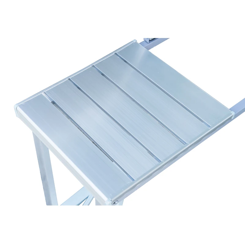 Outsunny® aluminium kampeertafel picknick 4-zits inklapbaar zilver klaptafel picknicktafel picknickkoffer zitgroep klaptafel-groep met 4 zitplaatsen