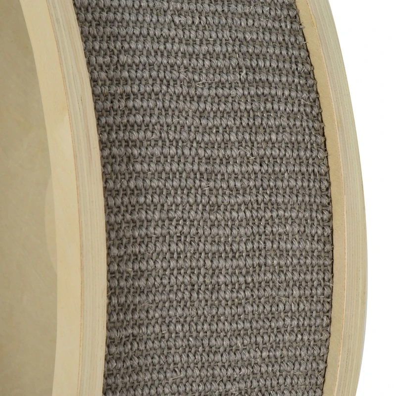 PawHut krabpaal kattenboom loopwiel voor katten met tapijt klimrek sisaltouw