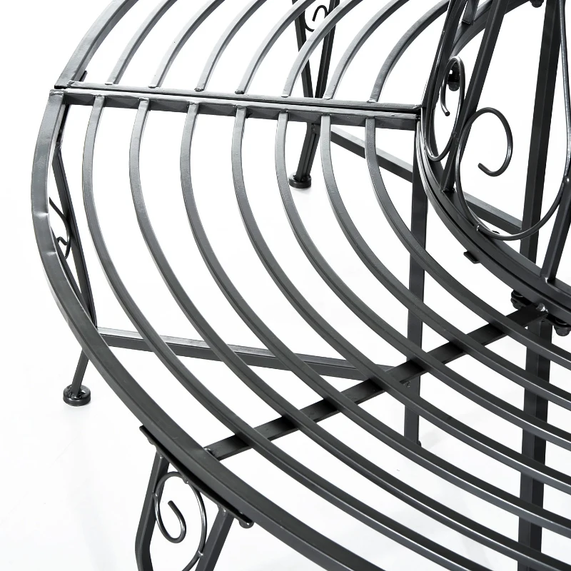 360° boombank ronde bank tuinbank bankje parkbank bankje tuin metaal