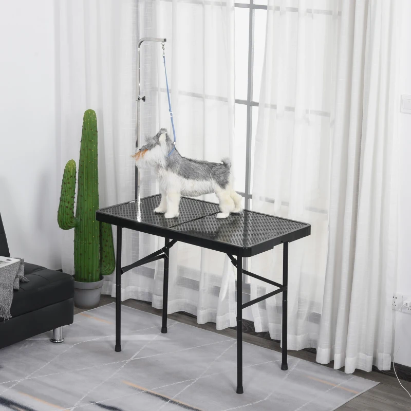 trimtafel dierentrimtafel scheertafel verzorgingstafel voor honden inklapbaar zwart