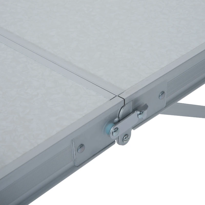 Aluminium campingtafel met 2 banken klaptafel koffertafel zitgroep picknick tuinset