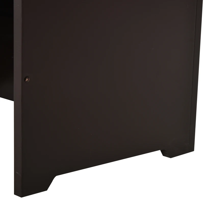 PawHut In hoogte verstelbare voerbak voor honden, voerbak, voerbak voor katten, roestvrij staal, donkerbruin