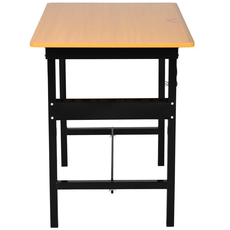 HOMCOM werkbank werktafel werkbank klaptafel werkblad inklapbaar staal, MDF geel + zwart 100 x 60 x 75,5 cm geel | Aosom.de