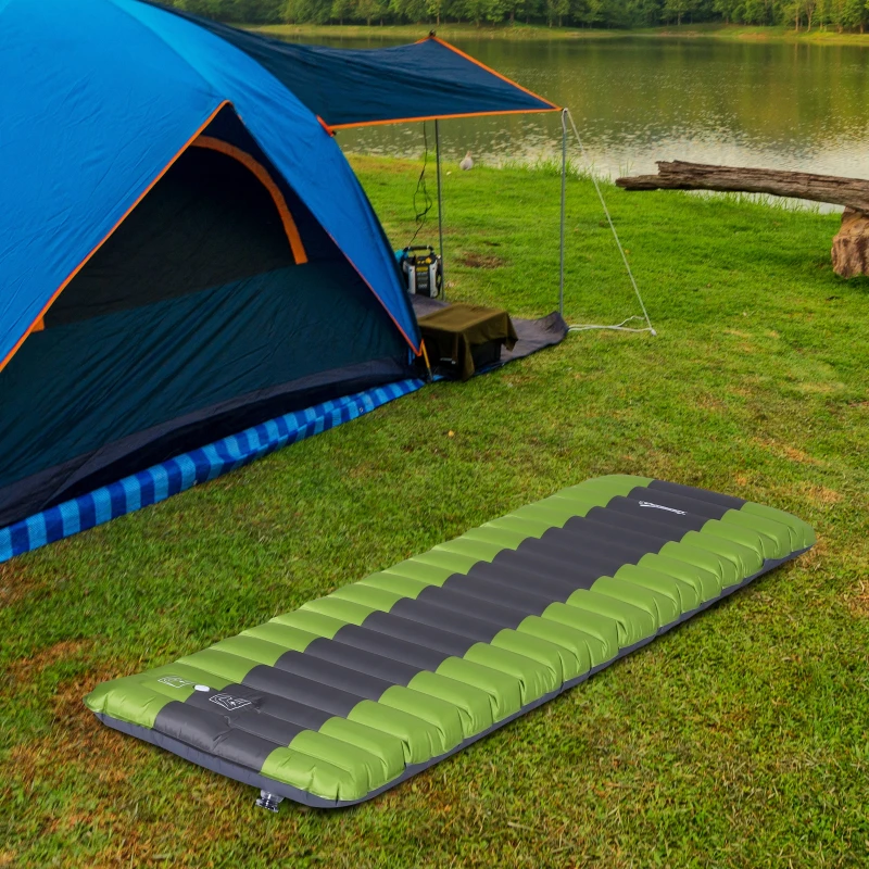 Luchtmatras luchtbed camping zelfopblaasbaar matras slaapmat pongee groen