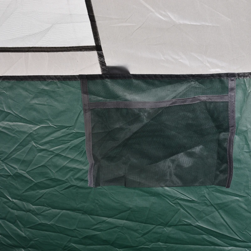 tent voor 3-4 personen, kampeertent met haringen, koepeltent, polyester, groen