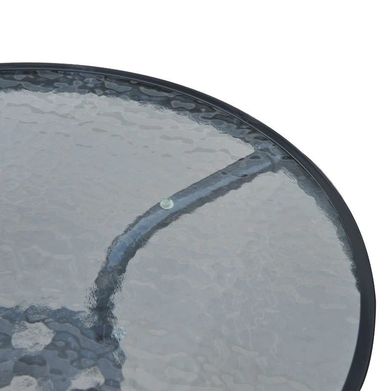 Balkontafel tuintafel glazen tafel bistrotafel metaal veiligheidsglas ∅60x70 cm