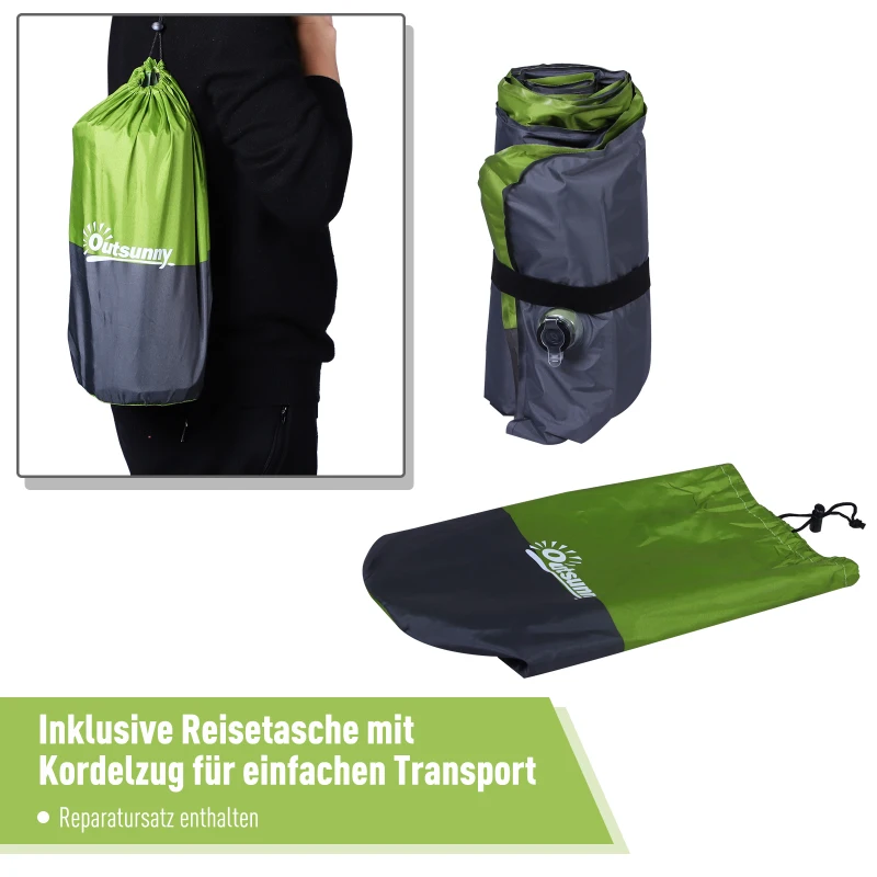 Luchtmatras luchtbed camping zelfopblaasbaar matras slaapmat pongee groen