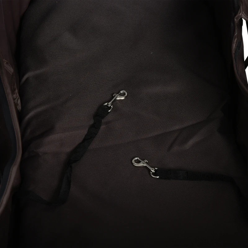 PawHut Hondenwagen hondenbuggy kattenbuggy met vier wielen opvouwbaar honden oxford bruin