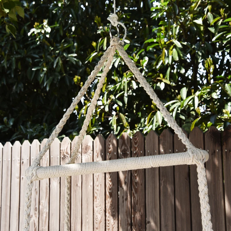 Outsunny Hangstoel hangschommel vintage buiten hangstoel Ø80 x 150 h cm max. 120 kg