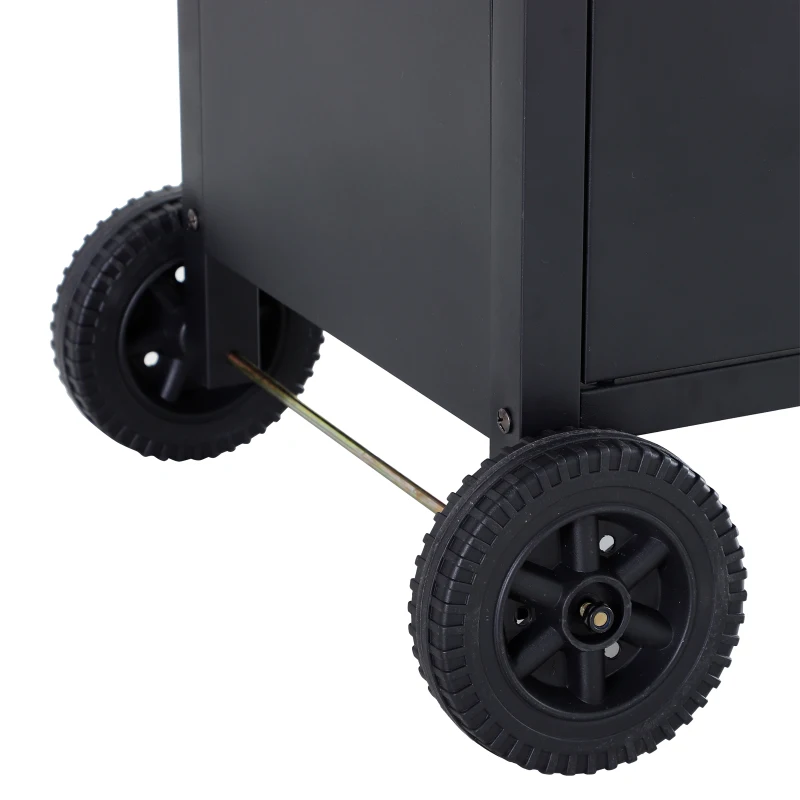 Gasgrill grillwagen buitenkeuken vrijstaande grill met 4 x brander thermometer