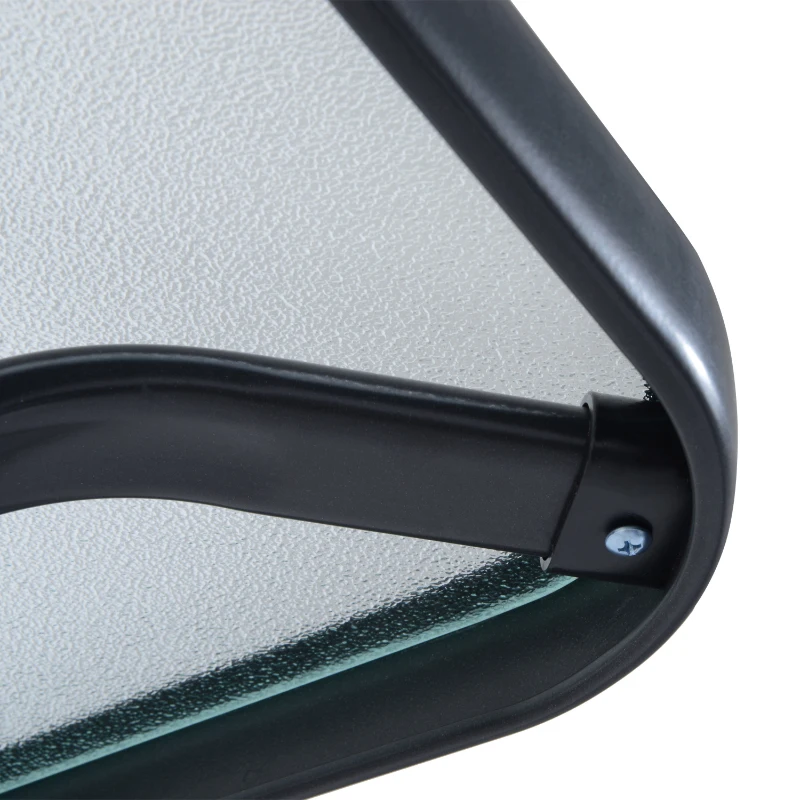 Tuintafel glazen tafel bistrotafel balkon gehard glas + metaal 68,5 x 68,5 cm zwart