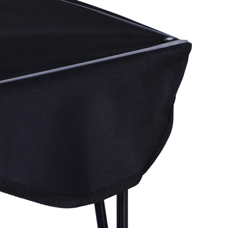 Visstoel klapstoel campingstoel met luifel bekerhouder Oxford zwart