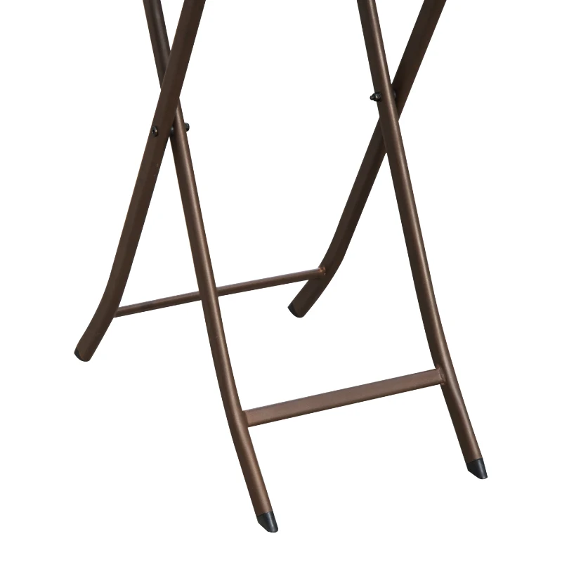 Outsunny® bistroset balkonset tuinset 3-delig poly-rotan inklapbaar bruin