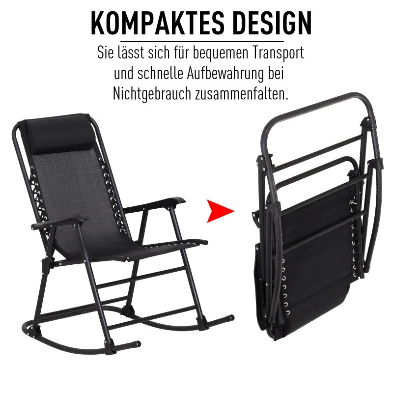 Outsunny Schommelstoel schommelbank schommelligbed schommelstoel inklapbaar tot 120 kg