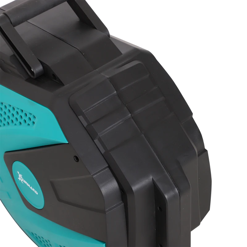 Outsunny slangenbox voor wandmontage, slanghaspel 15 m 180° draaibaar met multi-sproeikop vorstbeveiliging