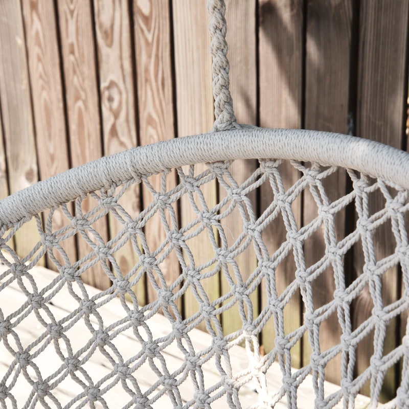 Outsunny Hangstoel hangschommel vintage buiten hangstoel Ø80 x 150 h cm max. 120 kg