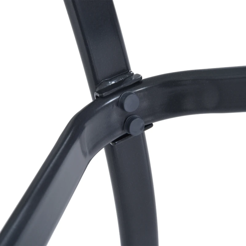 Tuintafel glazen tafel bistrotafel balkon gehard glas + metaal 68,5 x 68,5 cm zwart