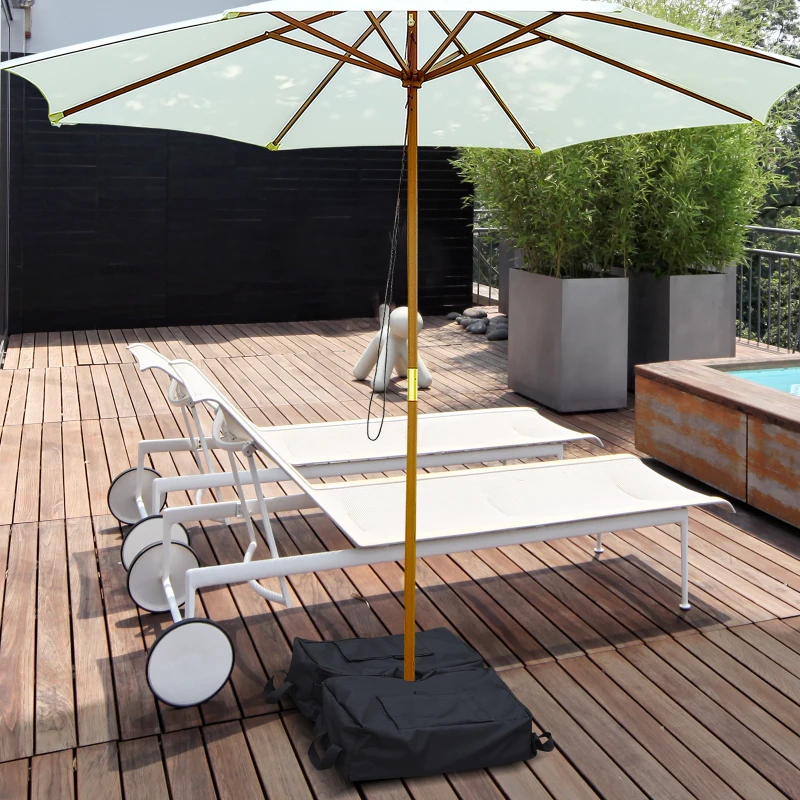 Zonneschermstandaard zonneschermvoet zandzak 2 x polyester zak vulbaar 100 kg