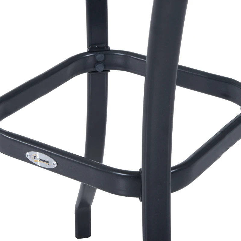 Tuintafel glazen tafel bistrotafel balkon gehard glas + metaal 68,5 x 68,5 cm zwart