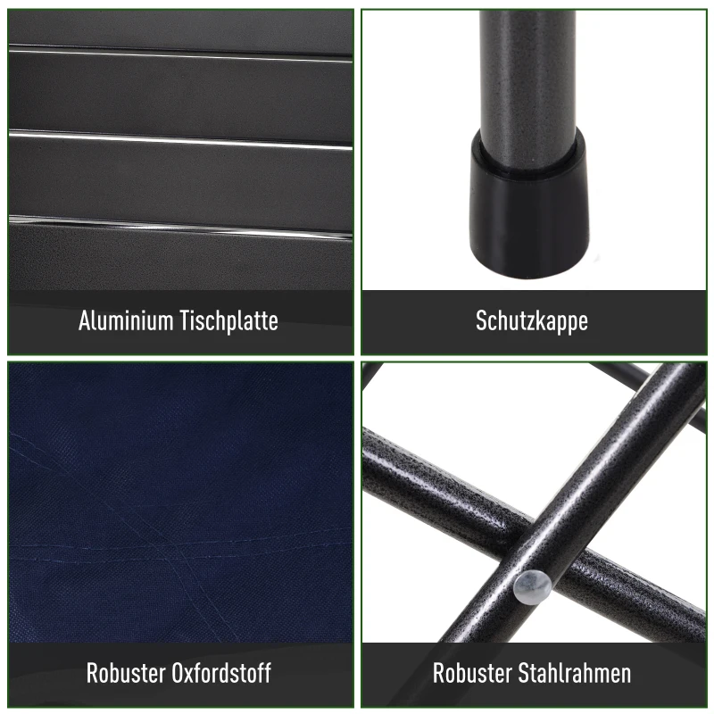 5-delig kampeermeubel 1x kampeertafel 4x kampeerstoelen draagtas staal Oxford