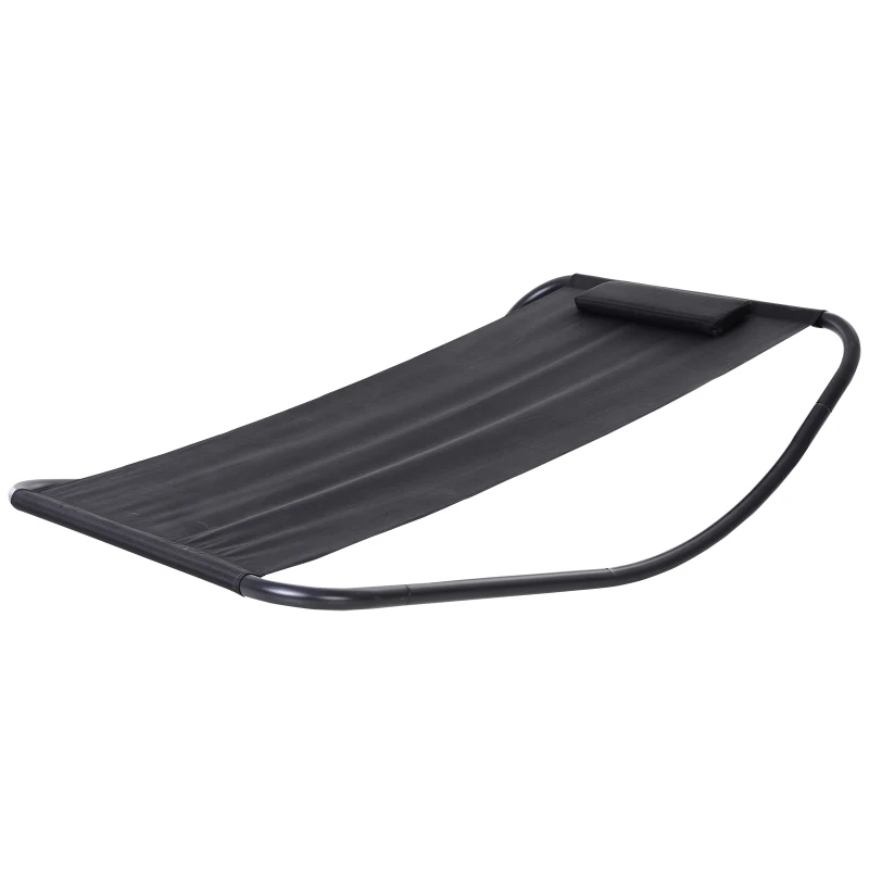 Schommelstoel met kussen schommelstoel tuinstoel relax lounger netstof zwart