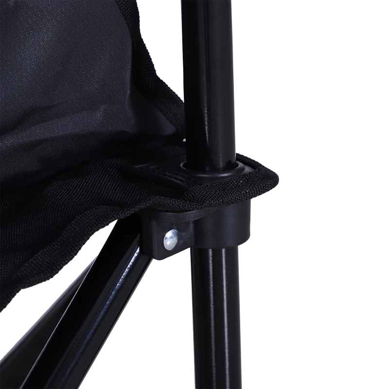 Visstoel klapstoel campingstoel met luifel bekerhouder Oxford zwart