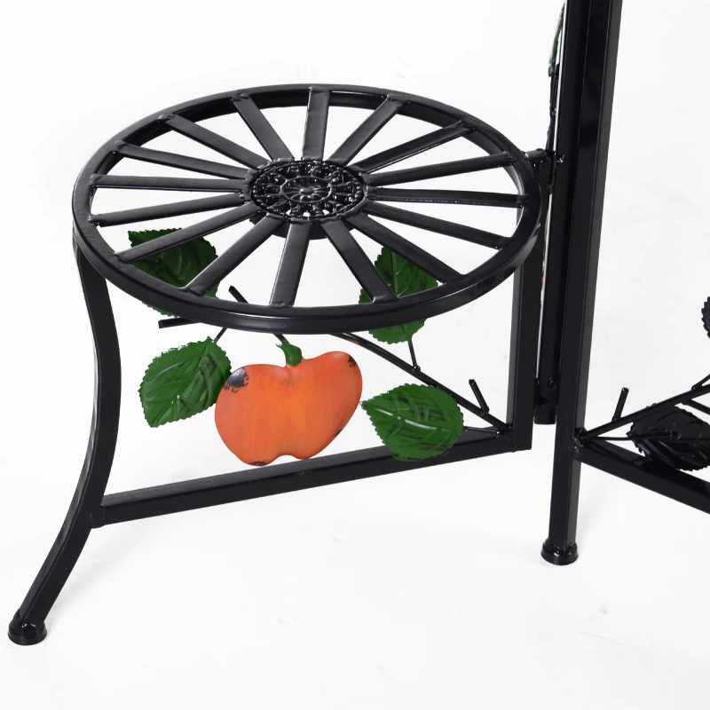 bloementrap plantenrek 3 verdiepingen plantenstandaard retro design decoratie metaal