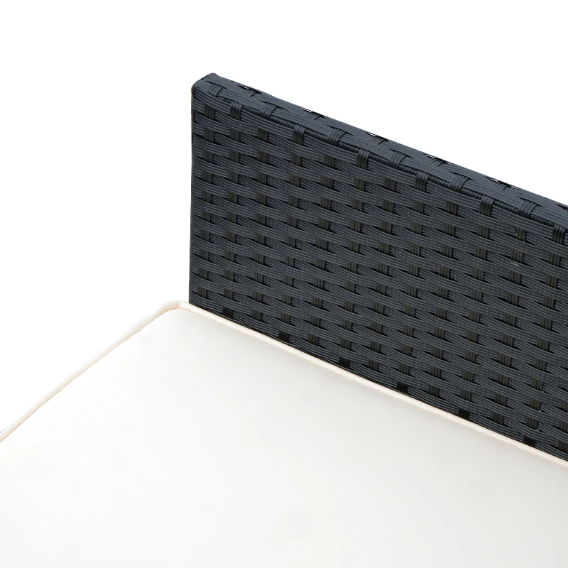 Outsunny Poly-rotan zitgroep 27-delig Zitset met kussens, tuinmeubelen in zwart aluminium