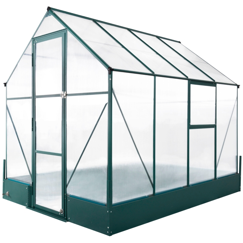Outsunny kas voor in de tuin kweekkas tomatenhuis koude kas 250 x 190 x 219 cm