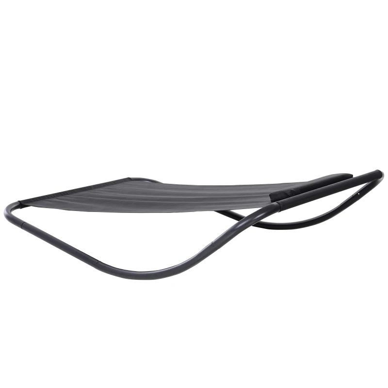 Schommelstoel met kussen schommelstoel tuinstoel relax lounger netstof zwart
