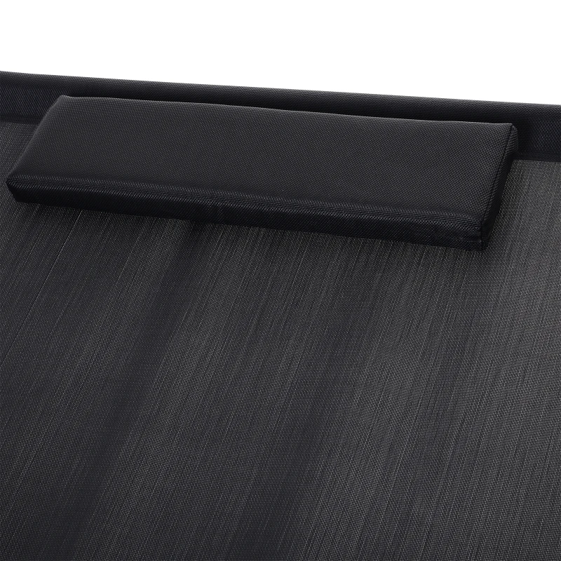 Schommelstoel met kussen schommelstoel tuinstoel relax lounger netstof zwart