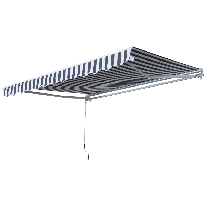Luifel handslinger knikarmluifel zonwering balkon aluminium 2,95 x 2,5 m 2 kleuren