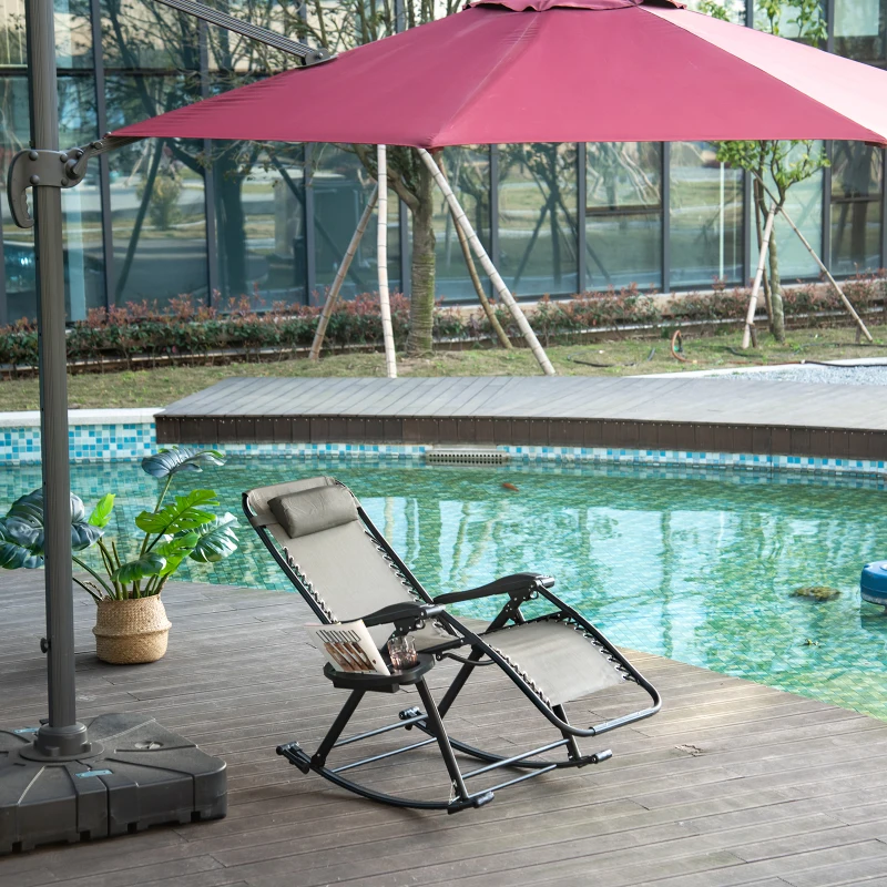 Schommelstoel schommel-stoel relaxen ligstoel schommelstoel inklapbaar verstelbaar kussen