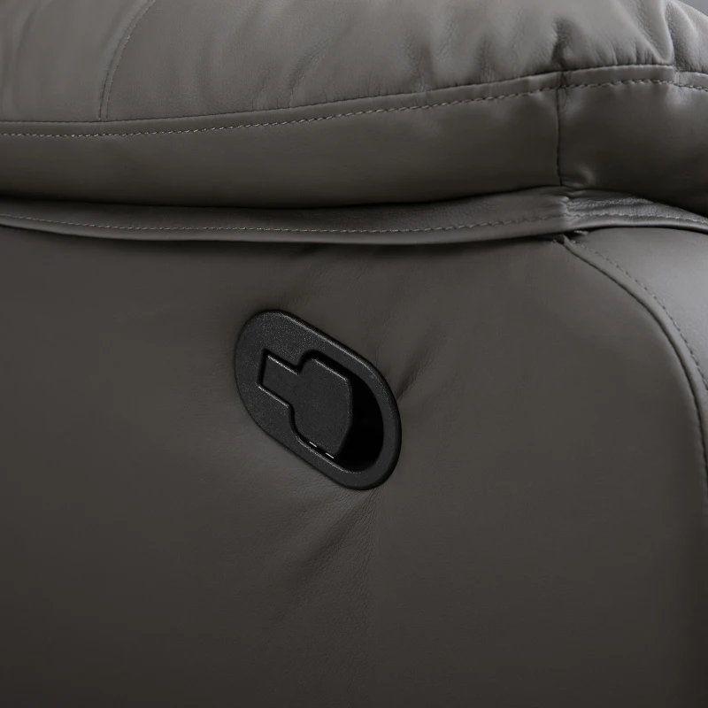 HOMCOM Dubbele bank verstelbare rugleuningen relaxstoel relaxfauteuil houten poten PU 3 kleuren