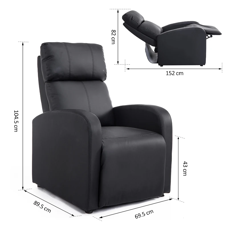 HOMCOM tv-stoel met ligfunctie