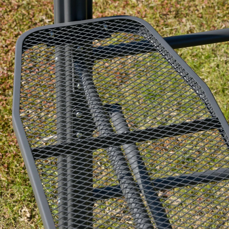 grillpaviljoen met vlamvertragend dak BBQ-paviljoen met 2 planken staal PC donkergrijs