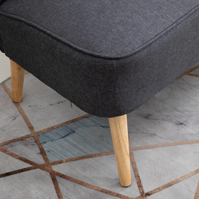 HOMCOM Sofa 2-zits bank stoffen bank zitmeubel gestoffeerde bank loungebank 2 kleuren