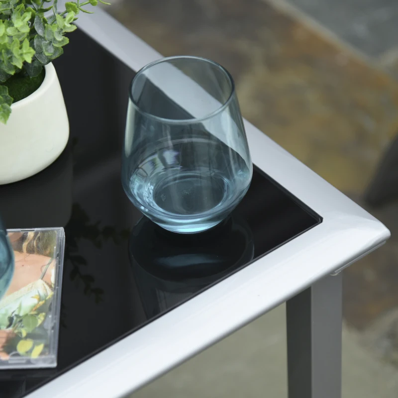 Driedelig Ligstoel met tafel zitgroep voor in de tuin mesh metaal grijs