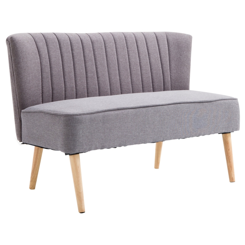 Sofa 2-zits bank stoffen bank zitmeubel gestoffeerde bank loungebank 2 kleuren