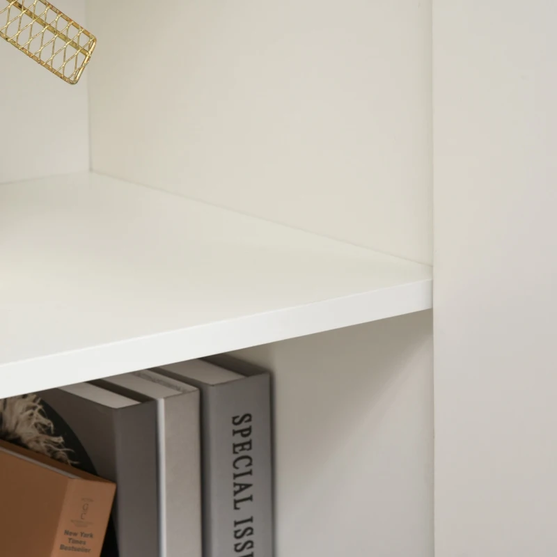 HOMCOM Dressoir keukenkast 2 lades 3 deuren woonkamer badkamer wit