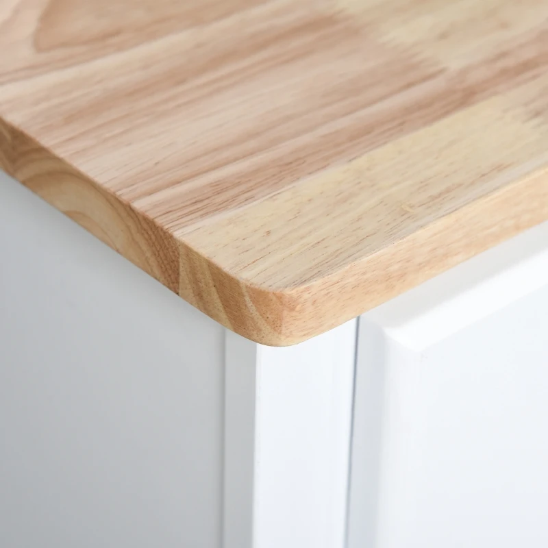 HOMCOM Keukenkast met lade hoge kast met verstelbare planken ladekast hout