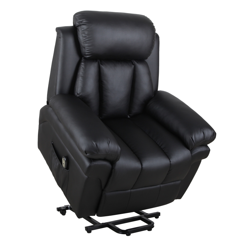 HOMCOM elektrische tv-stoel opstastoel relaxfauteuil fauteuil met opstahulp zwart 96 l x 93 b x 103 h cm