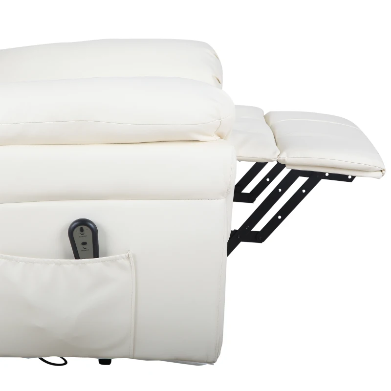 HOMCOM elektrische tv-stoel opstastoel relaxfauteuil fauteuil met opstahulp beige 96 l x 93 b x 103 h cm