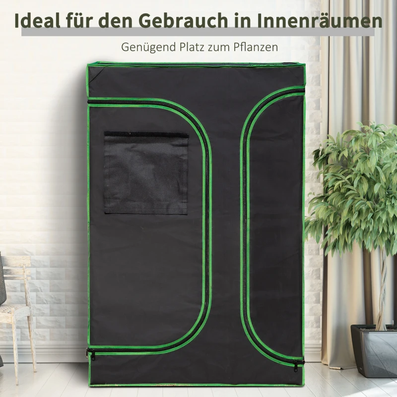 Kweektent kweekkas 90 x 60 x 135 cm kasplant 600D Oxford doek staal