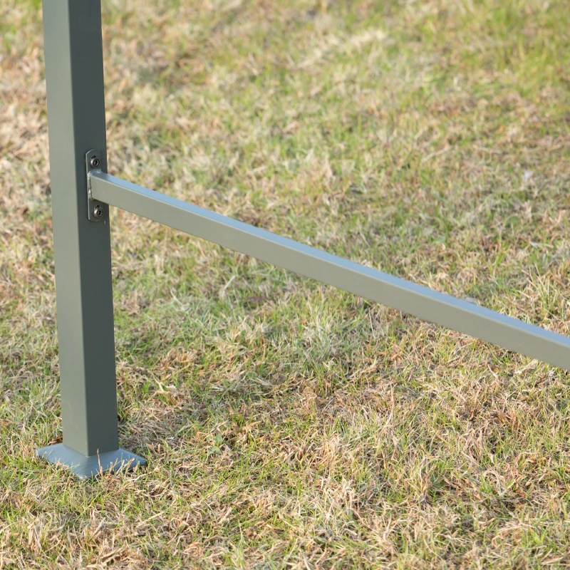 Barbecue-paviljoen met vlamvertragend dak BBQ-paviljoen met 2 schappen polyester zwart