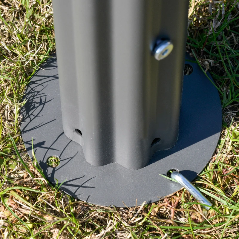 grillpaviljoen met vlamvertragend dak BBQ-paviljoen met 2 planken staal PC donkergrijs