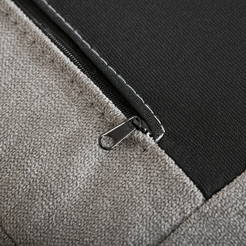 HOMCOM Eenpersoonsstoel relaxstoel met opbergruimte gestoffeerde stoel bank houten poten polyester