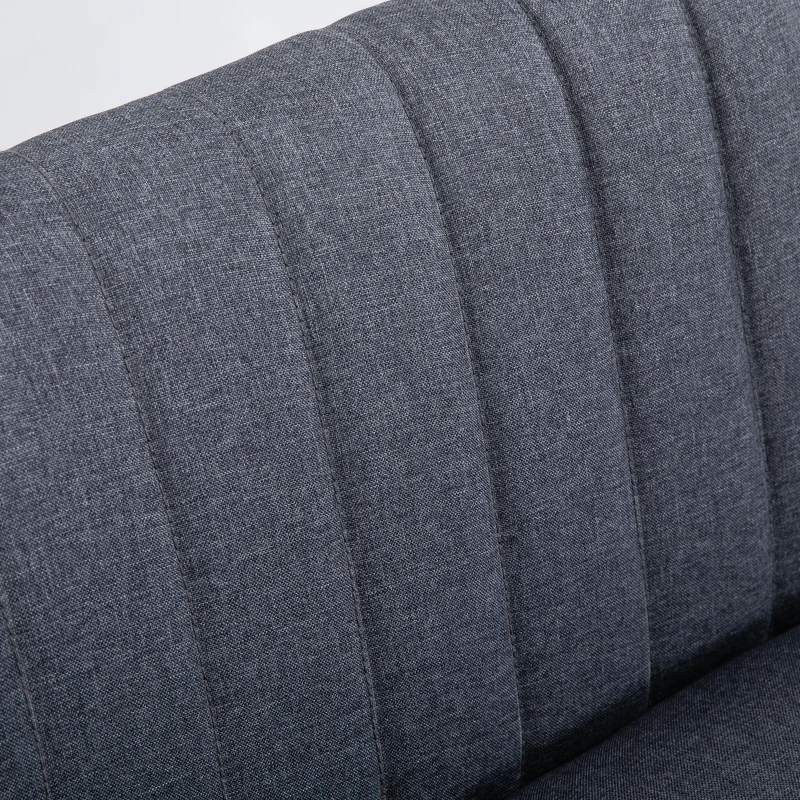 HOMCOM Sofa 2-zits bank stoffen bank zitmeubel gestoffeerde bank loungebank 2 kleuren