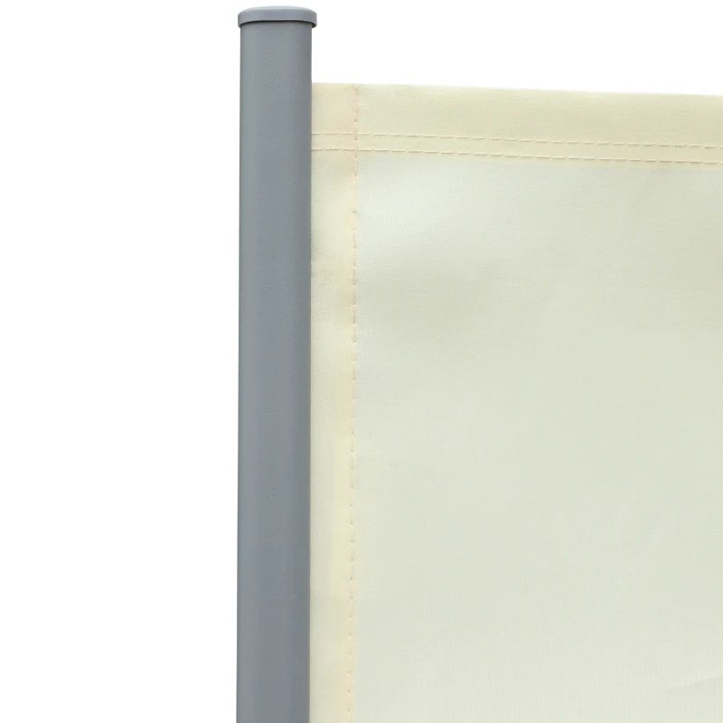 Outsunny dubbelzijdige zijluifel, privacy- en zonwering, polyester, crème